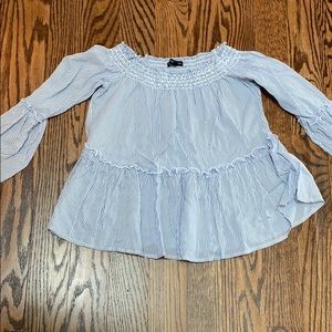 Off the shoulder striped American eagle top